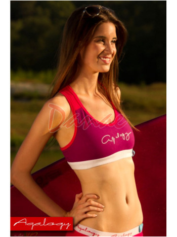 Fitnes podprsenka Aqalogy Sunset Grape