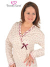 Dámske pyžamo dlhé Vienetta - Kvietky M-2XL