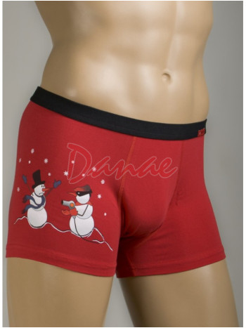 Humorné pánske boxerky zimný motív - Snowman