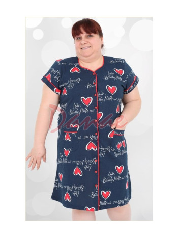 Nočná košeľa Vienetta Srdce - nadmerná do 4XL