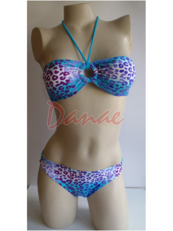Samodržiace plavky Ines - modrý leopard