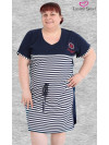 Letné šaty nadmerné Vienetta Marine - XL - 3XL Letné šaty nadmerné Vienetta Marine