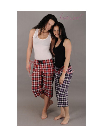 Pyžamové nohavice dámske trojštvrťové - kapri