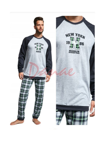 New York - pyžamo s patentami pánske dlhé