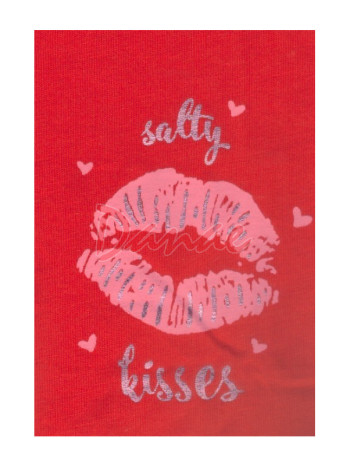 Červená dámska nočná košeľa - Kiss