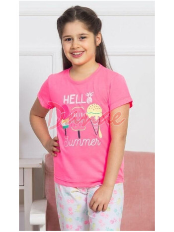 Detské letné pyžamo Hello Summer - ružová