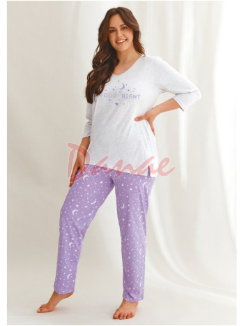 Dobrú noc - dámske pyžamo nadmerné - fialová