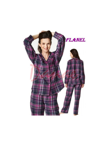 Flanelové dámske pyžamo dlhé - Key