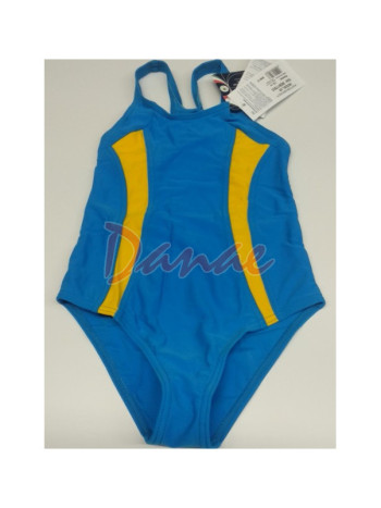 Dievčenské jednodielne plavky Lorin Mo20 modrá/žltá