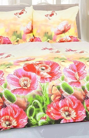 Posteľné obliečky - Divoké maky 140 x 200 cm