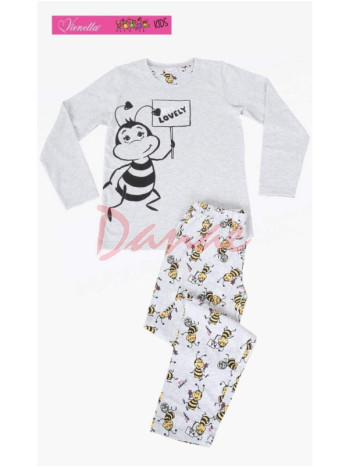 Včielka - krásne detské pyžamo - Bee Lovely! - šedá