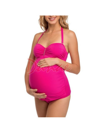 Jednodielne plavky pre tehotné dámy Feba ružová