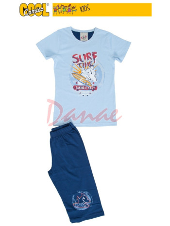 Chlapčenské pyžamo so žralokom - Surf Time - modrá