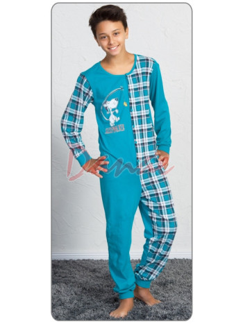 Chlapčenský overal na spanie - Námesačný myšiak - zelená