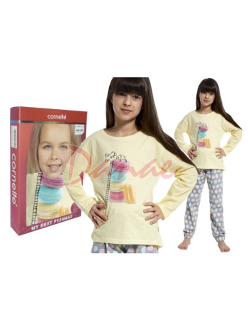 Sladká Makrónka - pyžamo dievčenské dlhé