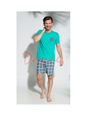 Letné pyžamo pánske - Pláž - zelené