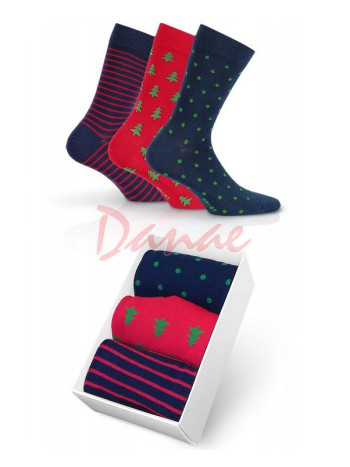 Výhodné darčekové balenie - pánske ponožky 3 páry