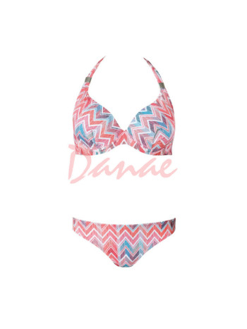 Dvojdielne plavky soft push-up Multi Stripes