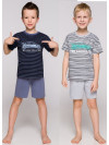 Pruhované chlapčenské pyžamo Max - krátke