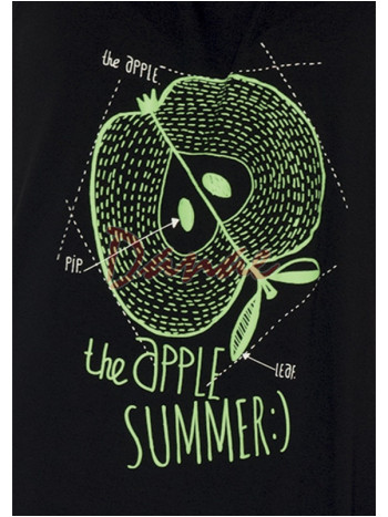 Dámske letné šaty - nočná košeľa z viskózy - Apple