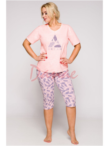 Dámske pyžamo Eliza Dream - do 5XL - ružové