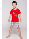 Chlapčenské pyžamo so šortkami - Dinosaurus - červené