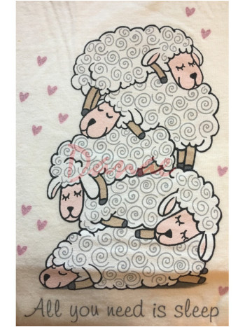 Ovečky - detské pyžamo s ovečkami a obláčikmi