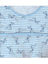 Materská nočná košeľa s otvormi na dojčenie - Plameniaci - modrá