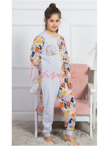 Dievčenský overal s mačkami