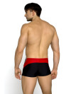 Pánske plavky boxerky Lorin 1011 - čierna/červená