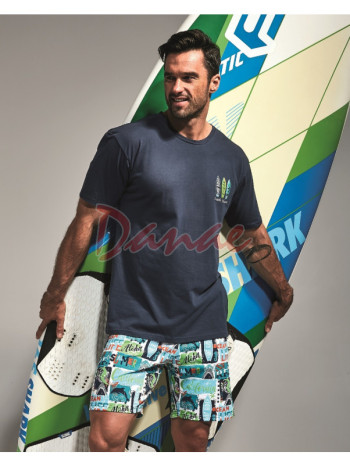 Pánske letné pyžamo - šortky - Surfer