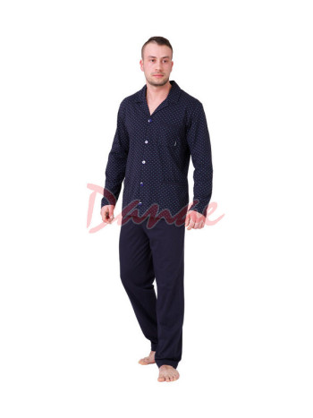 Pánske pyžamo na rozopínanie na gombíky MMax