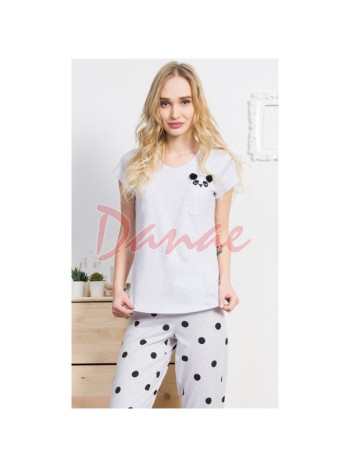 Dámske pyžamo s malou pandou vo vrecku