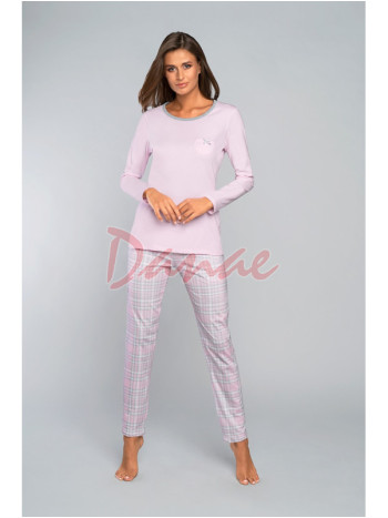 Mitali - dámske dlhé pyžamo - ružové