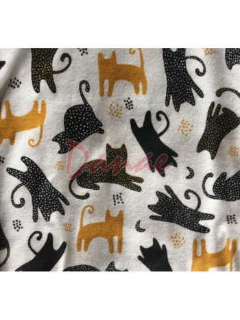 Dámska nočná košeľa Cats - s rozopínaním