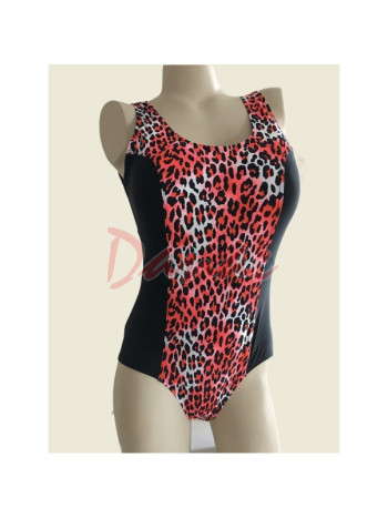 Jednodielne plavky Liwia - Leopard - ružová