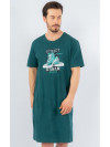 Street - pánska nočná košeľa s krátkym rukávom - zelená