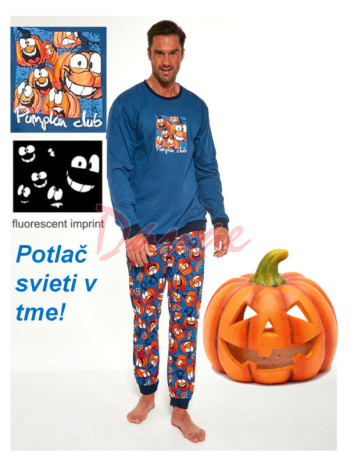 Pánske humorné svetielkujúce pyžamo Pumpkin Club