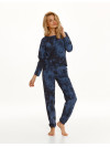 Dámske pyžamo s batikovaným vzorom Penny - modrá