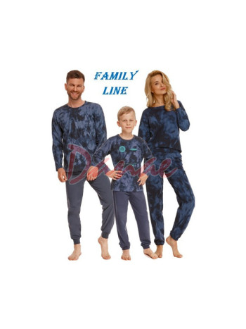 Famili line pyžamá Greg a Penny - modrá