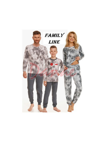 Famili line pyžamá Greg a Penny - šedá