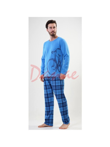 Pánske pyžamo dlhé Favorit modrá