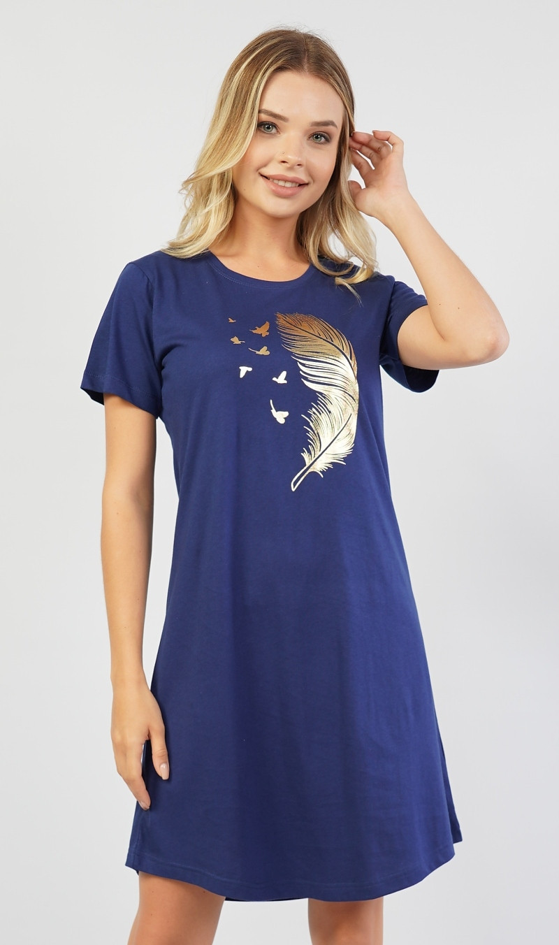 Dámska nočná košeľa krátky rukáv Pierko