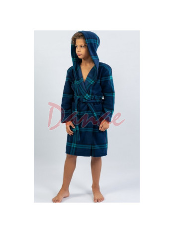 Detský župan s károvaným vzorom - unisex