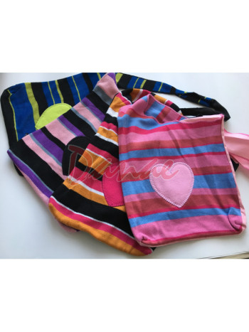 Originálna pletená taška cez rameno - Srdce