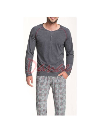 Pánske pyžamo s légou a kontrastným štepovaním
