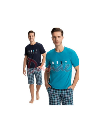 Best - pánske pyžamo - kárované bermudy