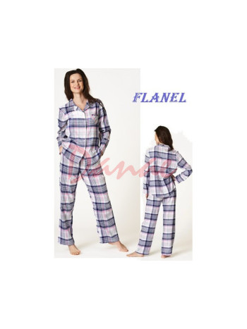 Flanelové pyžamo Key - dámske - kárované