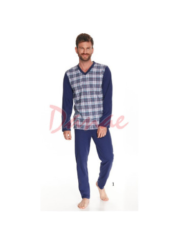 Nadmerné pánske pyžamo Victor modré