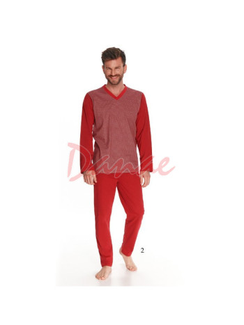 Nadmerné pánske pyžamo Victor červené